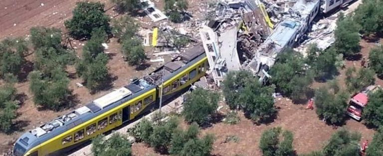 Trani, il Gup ha rinviato a giudizio tutti i 18 imputati della strage ferroviaria del 2016 tra Andria e Corato
