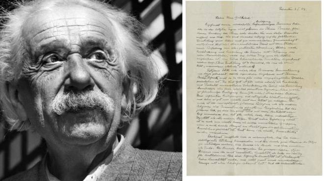 Venduta per quasi tre milioni di euro la “Lettera su Dio”  di Albert Einstein
