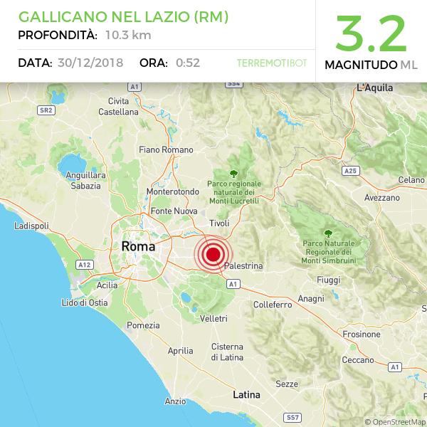 Scossa di terremoto (3.2) alle porte della Capitale. Epicentro tra i Comuni di Gallicano e Colonna. Paura tra la popolazione in tutta Roma sud