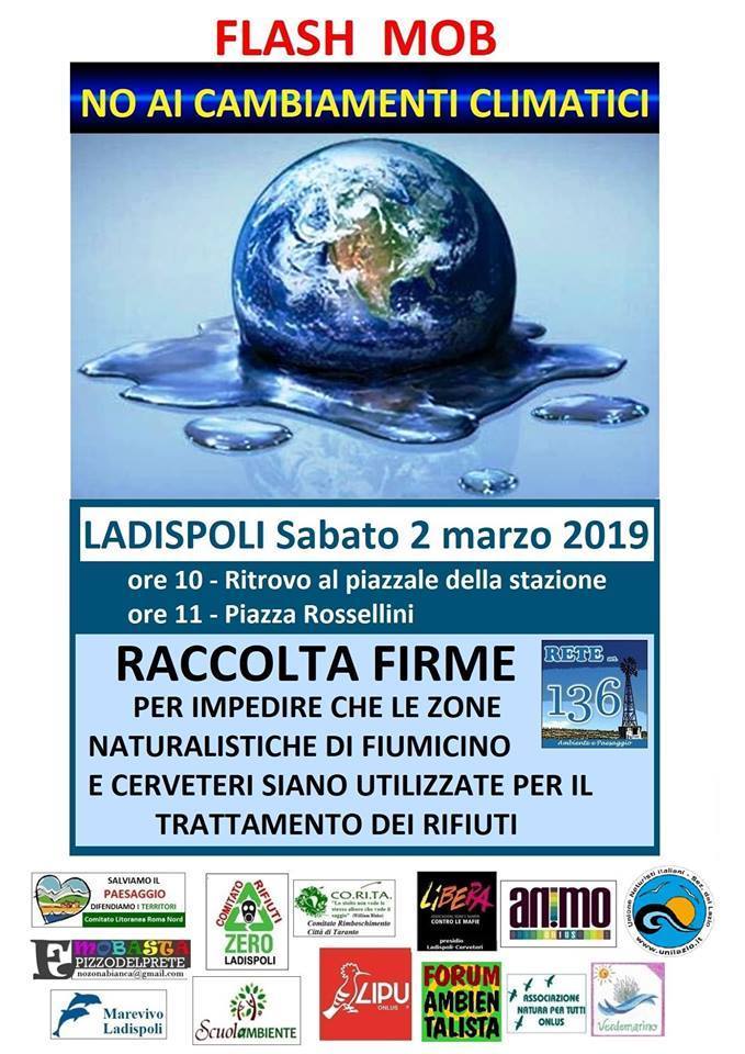 Sabato 2 e domenica 3 marzo 2019 a Ladispoli mobilitazione per l’ambiente