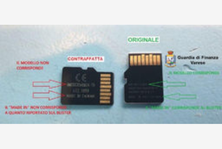 Varese, traffico di schede sd contraffatte, denunciati due amministratori di società del settore