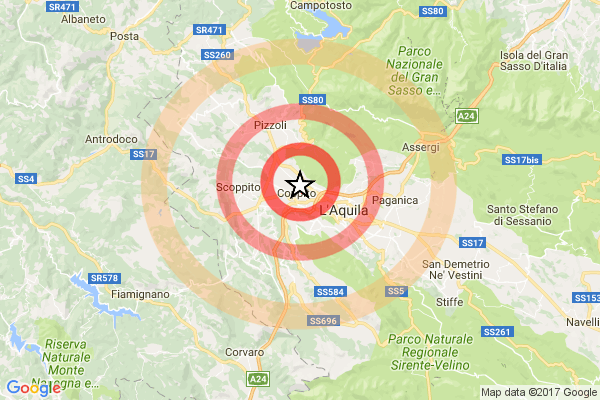 L’Aquila, registrata scossa di terremoto di magnitudo 3.6