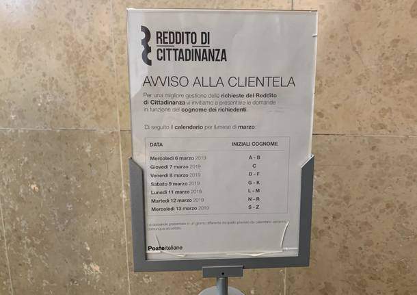 Reddito di Cittadinanza: niente assalti  alle Poste