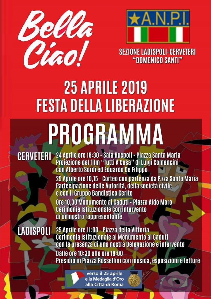 Festa della Liberazione, Anpi: il programma a Cerveteri e Ladispoli