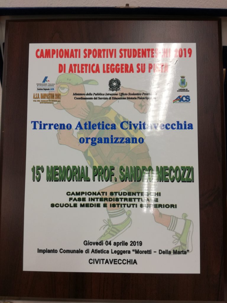 Il Di Vittorio partecipa al Memorial Sandro Mecozzi