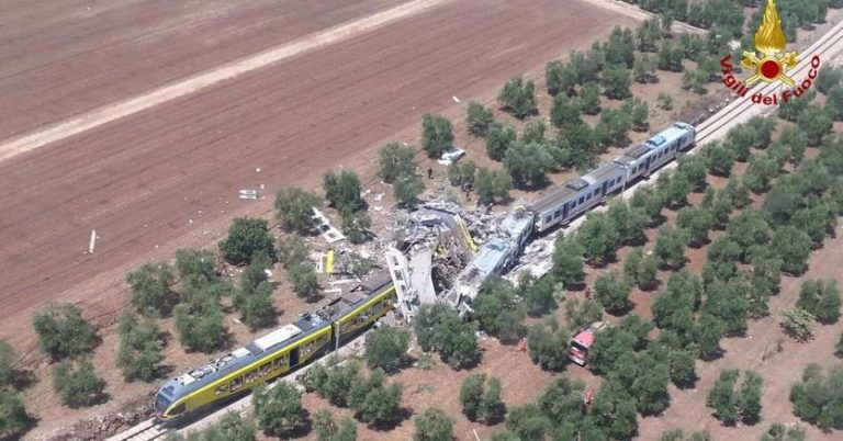 Trani, disastro ferroviario del 2016: La Regione Puglia responsabile civile nel processo