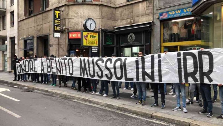 Striscione pro Mussolini, Daspo per ultras laziali