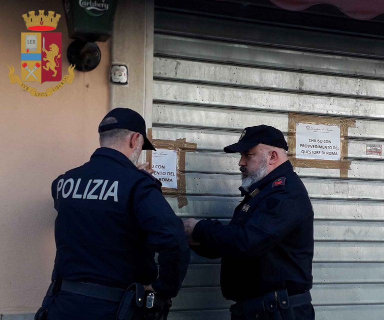 Polizia di Stato, Marino: Questore di Roma chiude un locale a Ciampino e sospende la licenza al titolare