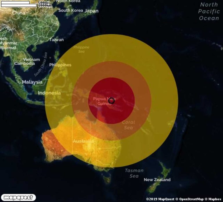 Nuova Guinea, registrata violenta scossa di terremoto di magnitudo 7.2