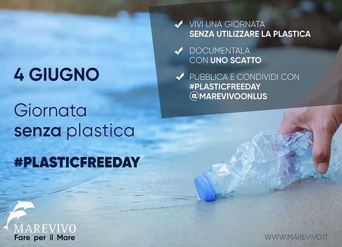 Ambiente: Marevivo lancia la ”Giornata senza plastica”