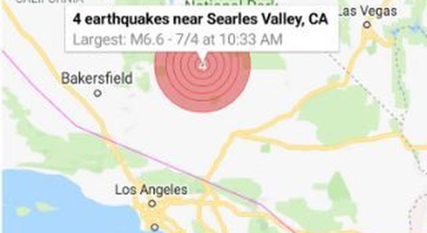 California, nuova forte scossa sismica a Nord Est di Los Angeles