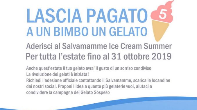 Roma, al via per il quinto anno il “gelato sospeso”: i coni “solidali” con il gusto del sorriso di un bambino