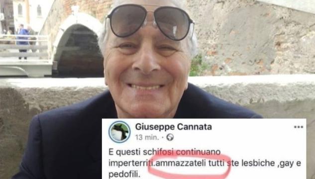 Parole choc di Giuseppe Cannata (Fratelli d’Italia) su Facebook: “Ammazzateli tutti ste lesbiche, gay e pedofili”