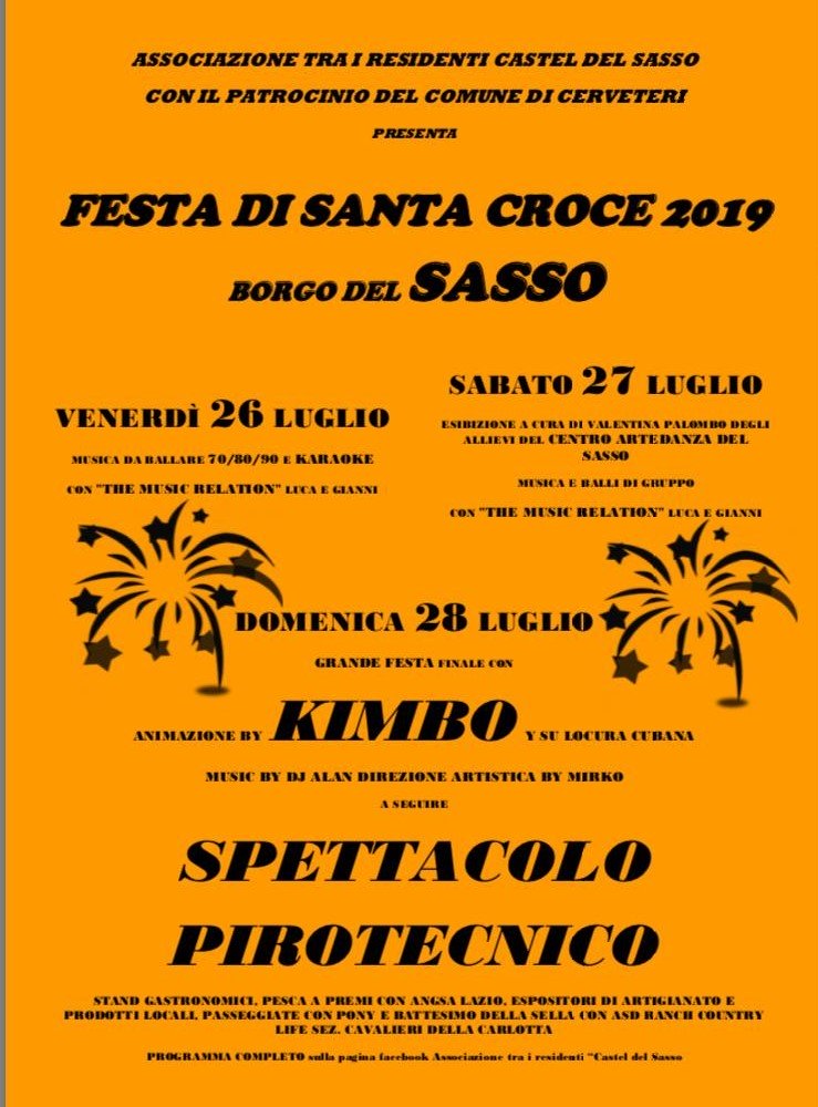 Sasso, tutto pronto per la Festa di Santa Croce
