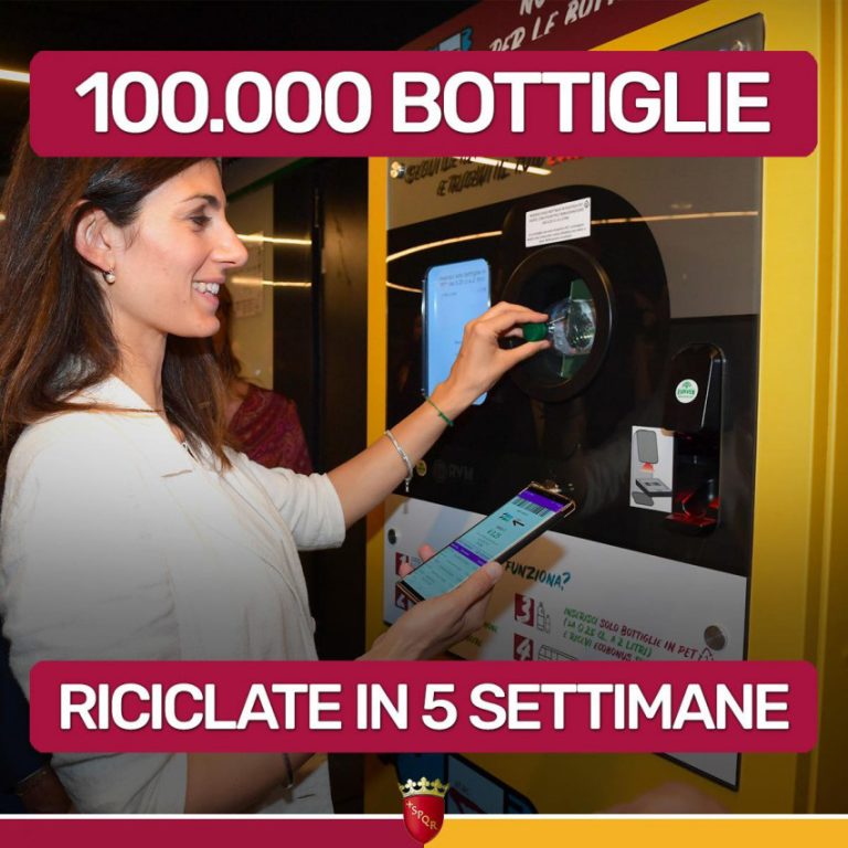 Raggi e la campagna +ricicli+viaggi: “In 5 mesi recuperate 100mila bottiglie con le macchinette mangia-plastica della metro