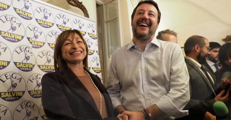 Elezioni in Umbria, la catastrofe annunciata del Pd e Cinque Stelle. Il trionfo netto di Matteo Salvini