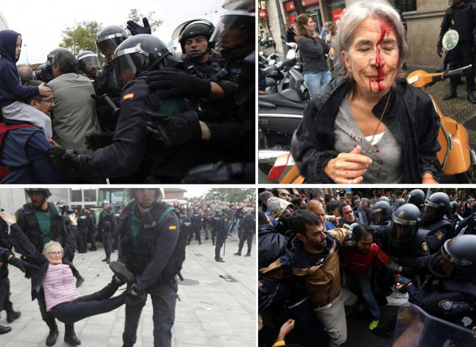 Spagna, ancora una notte di violenza a Barcellona e a Girona: 41 feriti tra i separatisti