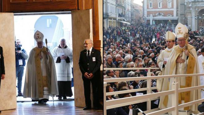 Loreto (Ancona), apertura della Porta Santa alla presenza del cardinale Pietro Parolin