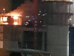 Genova, incendio nel cantiere per il nuovo ponte