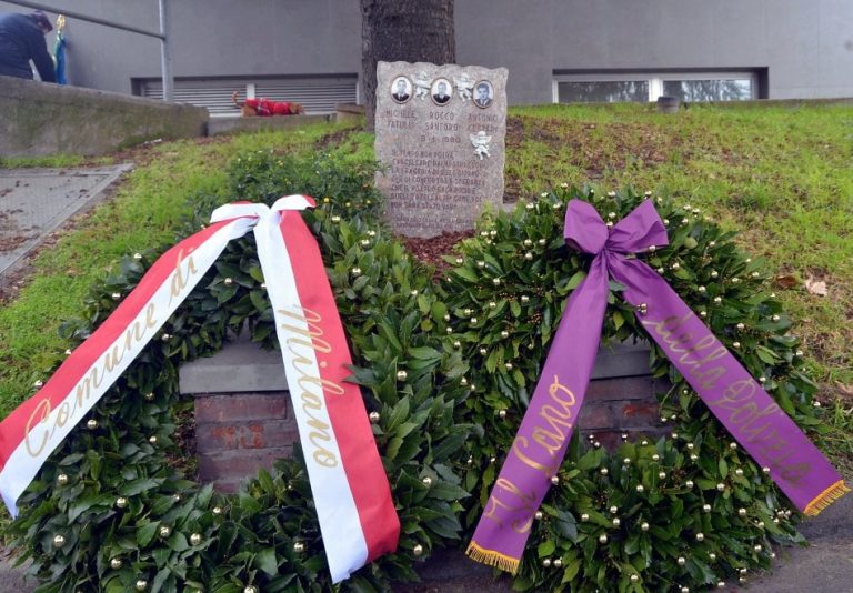 Milano, ricordato oggi il sacrificio di tre poliziotti massacrati dalle Brigate Rosse l’8 gennaio del 1980