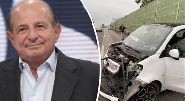 Roma, incidente stradale sulla Cassia bis per Giancarlo Magalli: auto distrutta ma lui incolume