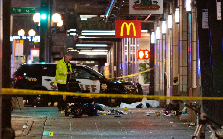 Usa, sparatoria a Seattle: un morto e tre feriti