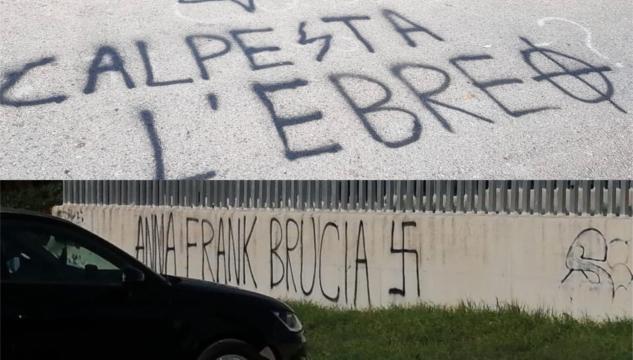 Pomezia (Roma), scritte antisemite all’ingresso di due istituti scolastici