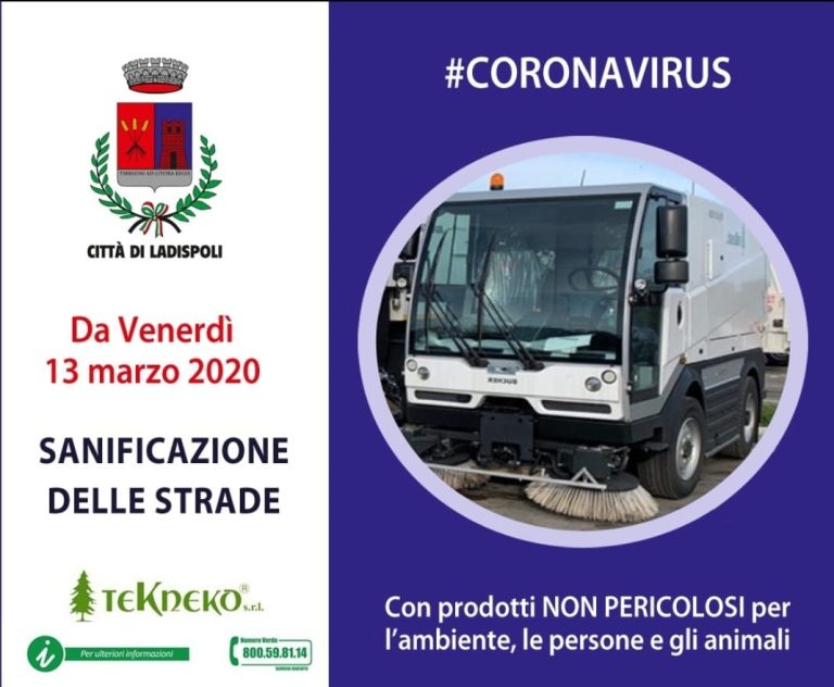 Coronavirus, iniziata la sanificazione delle strade