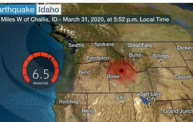 Usa, registrata forte scossa sismica di magnitudo 6.5 nello Stato dell’Idaho