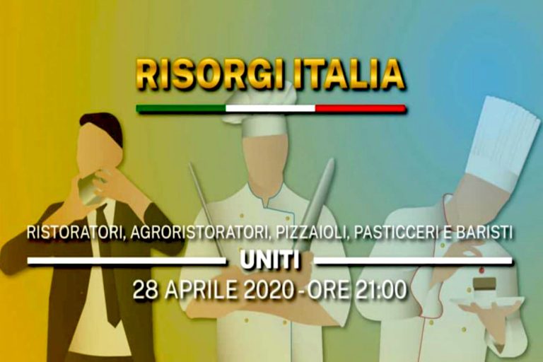 Coronavirus, il 28 aprile il “flash mob” di ristoratori, baristi e pasticcieri