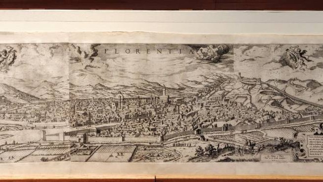 Il Museo degli Uffizi acquista in California una rarissima stampa di Firenze del 1557