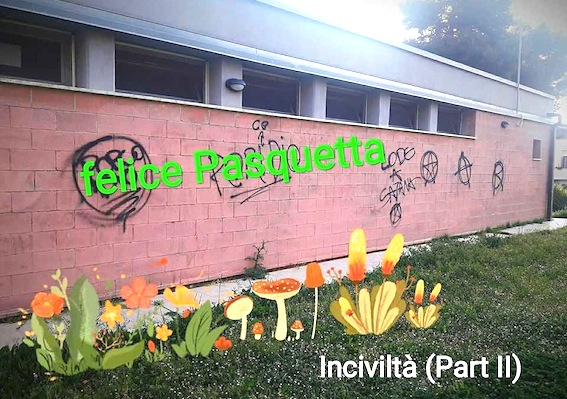 Vandali a Valcanneto: scritte offensive sui muri del Centro Anziani