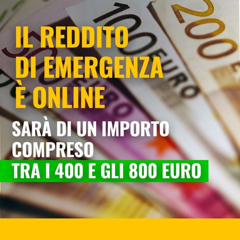 Online la procedura per richiedere il “Reddito di Emergenza”