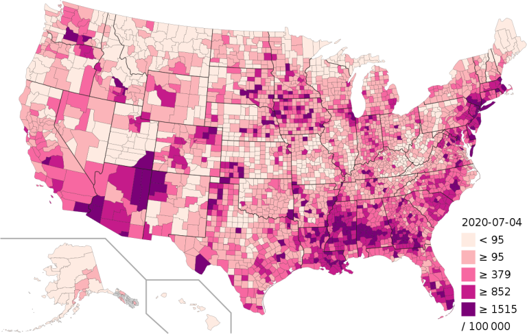 Coronavirus, in Usa 1.592 decessi e oltre 60mila nuovi contagi nelle ultime 24 ore