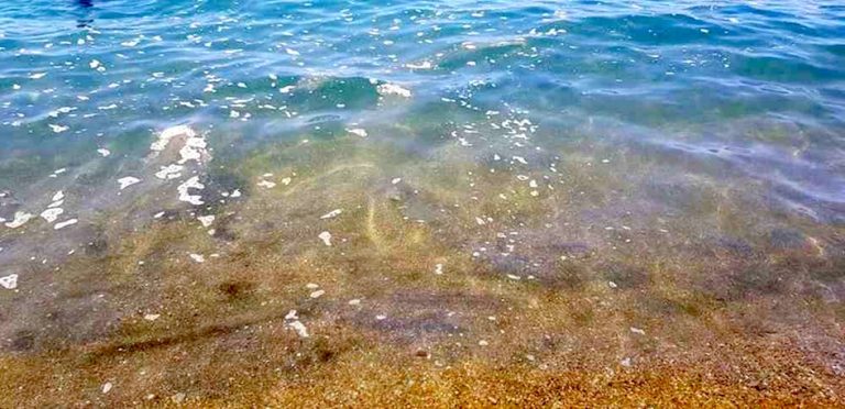 Campo di Mare: schiuma nelle acque del mare