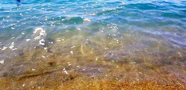 Campo di Mare: schiuma nelle acque del mare