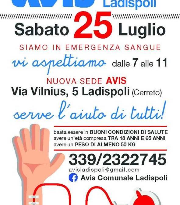 Avis in emergenza sangue