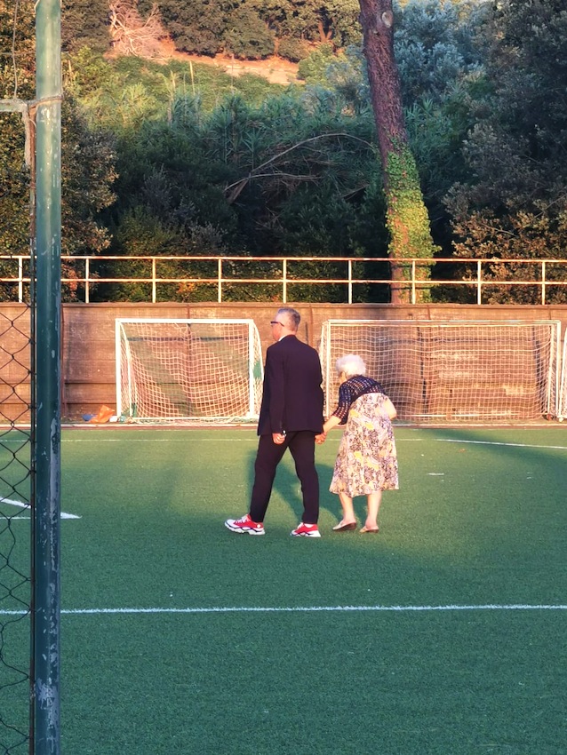 Compleanno al Galli con la mamma novantenne per il patron del Cerveteri