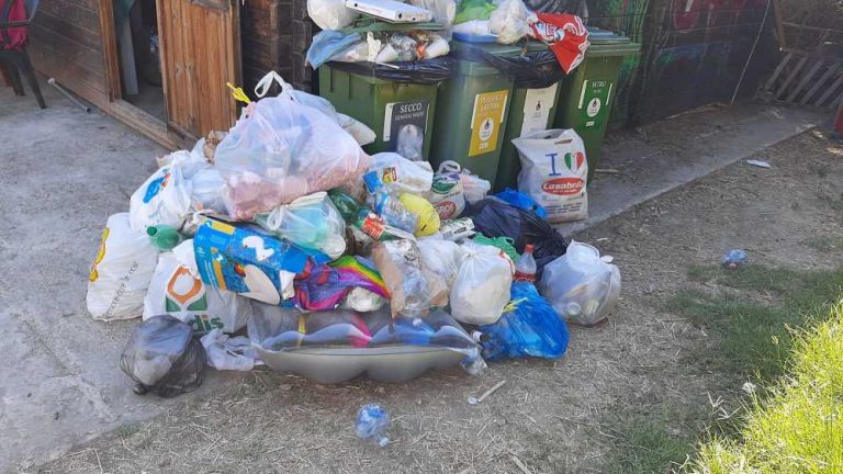 Cumuli di rifiuti vicino alla Palude di Torre Flavia