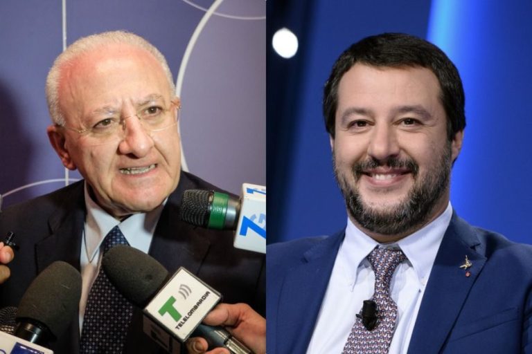 Mascherine obbligatorie, il governatore De Luca attacca Salvini: “Non abbiamo mai seguito nella sua irresponsabilità il segretario nazionale della Lega”