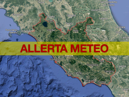 Lazio, allarme meteo della Protezione Civile nelle prossime 18-24 ore