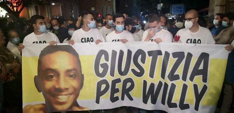 Paliano (Frosinone), fiaccolata in ricordo di Willy Monteiro Duarte