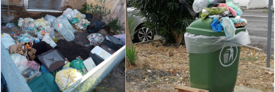 Cerveteri sempre più sporca,i rifiuti invadono le strade
