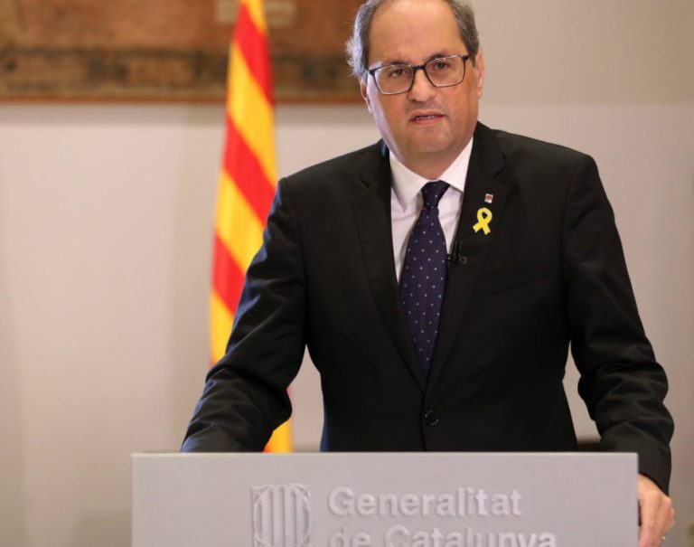 La Corte Suprema della Spagna conferma l’interdizione dai pubblici uffici per il presidente catalano Quim Torra