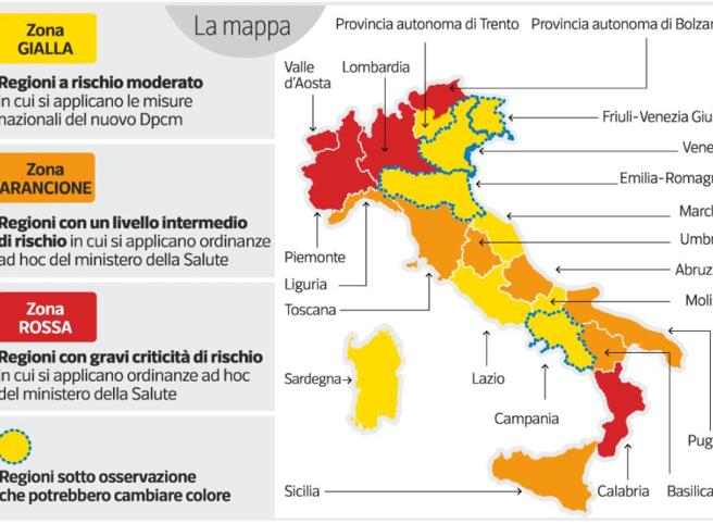 Coronavirus, oggi si decide ‘la sorte’ per il cambio di colore di altre regioni: in bilico Campania e Lazio
