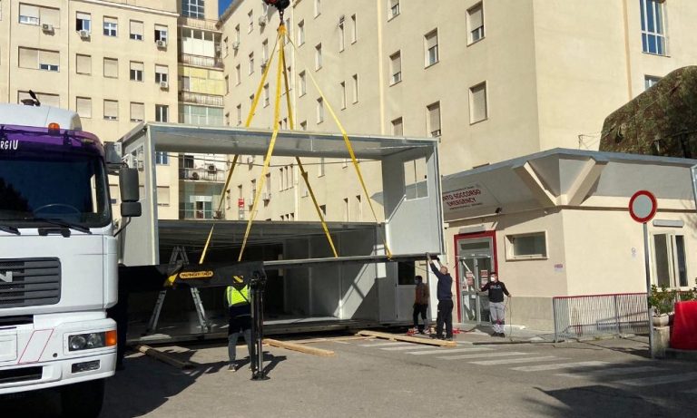 Coronavirus, a Sassari è operativo il reparto “amovibile” nel pronto soccorso del Santissima Annunziata