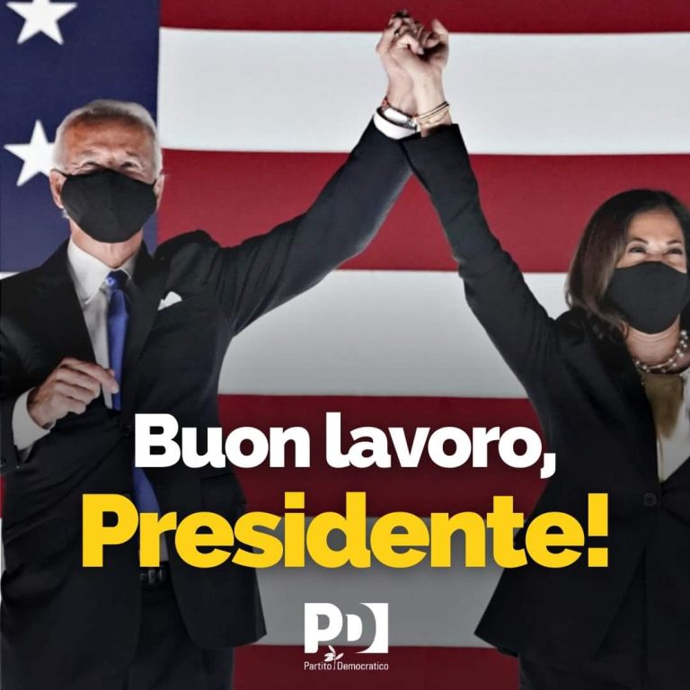 PD: “Good morning America e buon lavoro Presidente Biden”