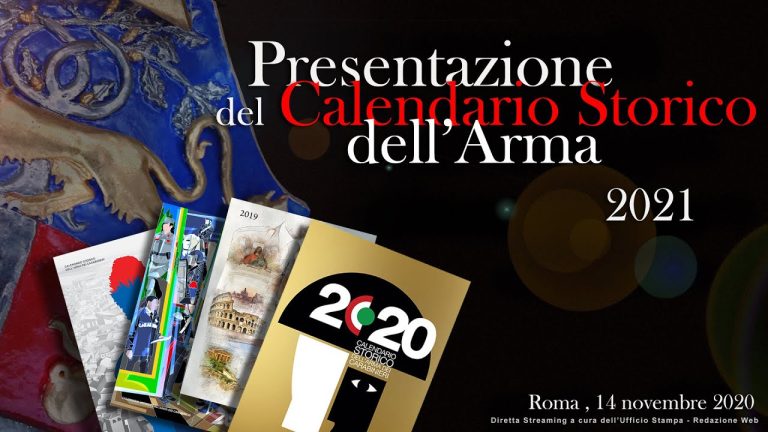 I carabinieri presentano il Calendario dell’Arma edizione 2021