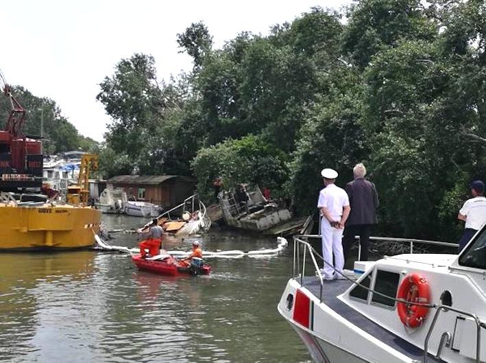 Fiumicino e Regione Lazio: da domani gli interventi di rimozione di 5 relitti affondati nel Tevere, individuati dalla Capitaneria di Porto