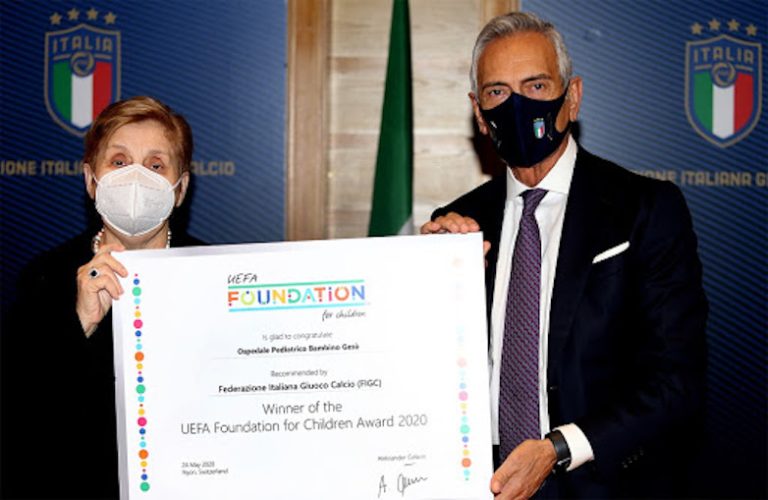 L’ospedale Bambino Gesù ha vinto il Premio ‘Uefa Foundation For Children Award 2020’